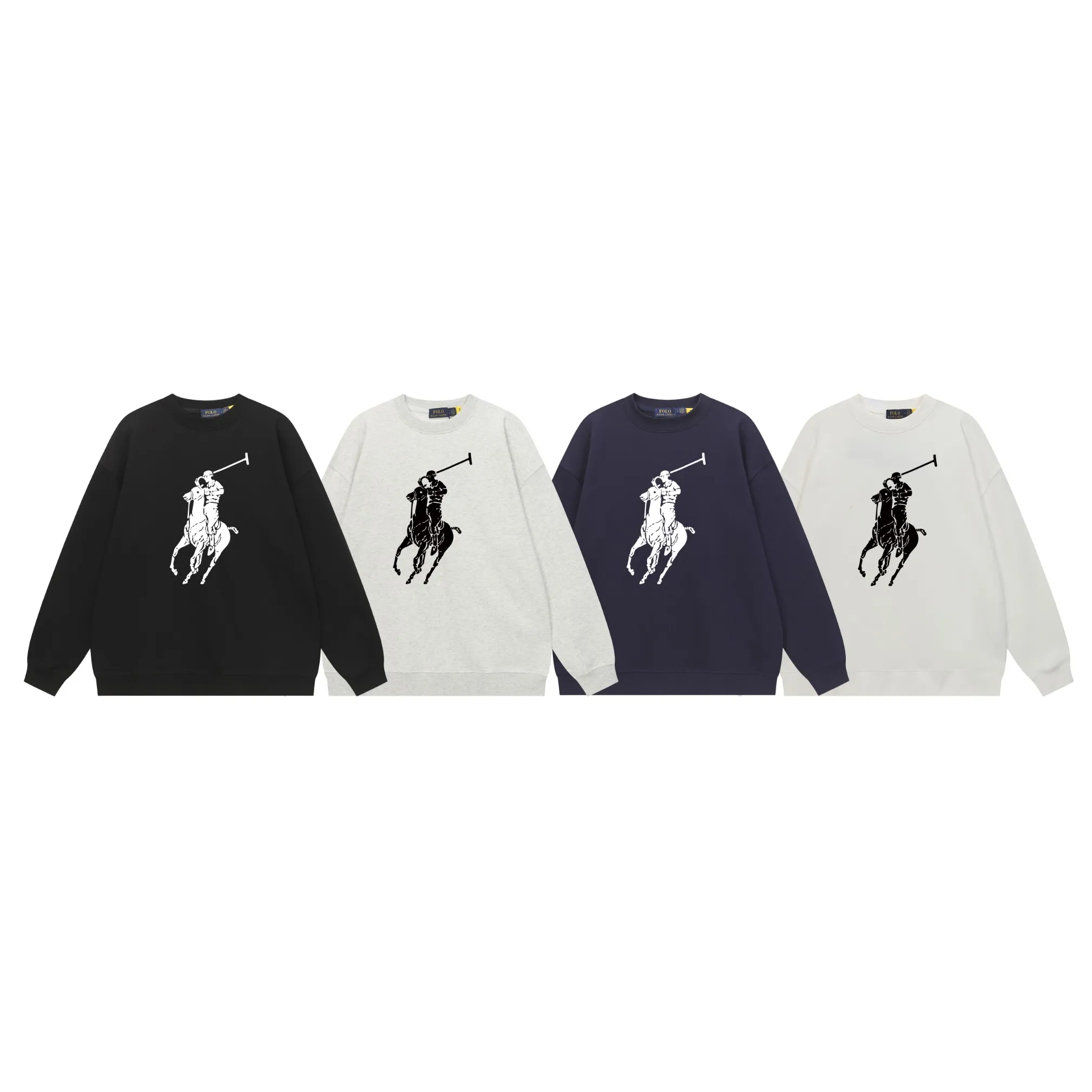 P200 Long-term stock] RalphLauren/Ralph Lauren 2025 autumn and winter new bear letter print 420g heavy large terry sweatshirt Ralph Lauren's age-reducing item, the coat fabric is made of 85% cotton ➕15% polyester, which not only retains the softness, comfort and breathability of cotton, but also adds the wear resistance and wrinkle resistance of polyester fiber, making the clothes more durable and easy to care for. Even in slightly cooler weather, you won't feel stuffy when wearing it. This kind of fabric has a natural crisp feel and is not easy to pill or deform. The bear on the chest is printed with English letters. It is full of color, full of three-dimensionality, and lifelike, adding a bit of liveliness and interest to the whole sweatshirt. There is no pressure to dress, regardless of age or gender. Complete accessories! Color: black, white, navy blue, light floral gray Size: M-L-XL-XXL